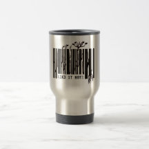barcode travel mug / cup