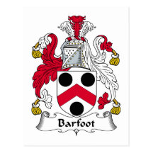 Barfoot Family Crest Post Cards