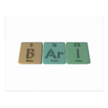 Bari as Boron Argon Iodine Post Cards