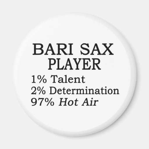 Bari Sax Hot Air Refrigerator Magnet