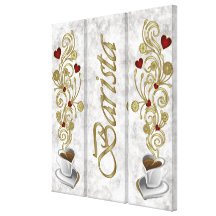 Barista 3 Panel Canvas Print