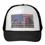 Barn Peeling Painted Patriotic American Flag Mesh Hat