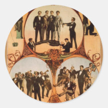 Barnum, 'The Hypnotist' Retro Theatre Stickers