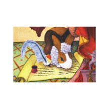 baroque bunny canvas prints
