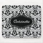Baroque Damask Personalised mousepad