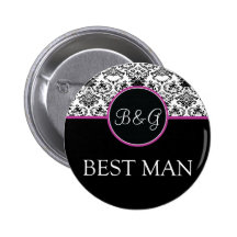 Baroque Elegance Best Man Button