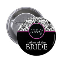 Baroque Elegance Father of the Bride Button