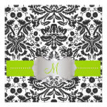 Baroque lace/aqua blue Invitations