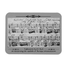 Baroque Ornamentation as Explained by Bach Rectangle Magnets