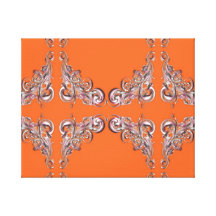 baroque pattern stretched canvas print