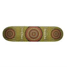 Barrel Cactus Mandala 2 with Green Thorn Pattern Skate Decks