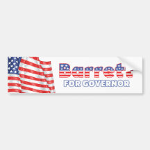 Barrett for Governor Patriotic American Flag Bumper Stickers
