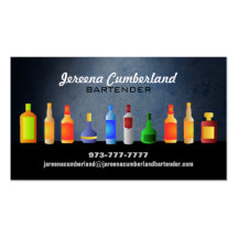 Bartender Business Cards