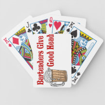 Bartender Playing Cards