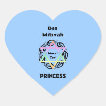 Bas Mitzvah Princess Stickers