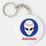 Baseball Alien Key Chain