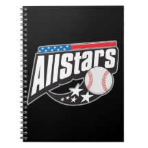 Baseball All Stars Spiral Notebooks