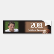 Baseball and Glove Graduation Wine Label Bumper Sticker