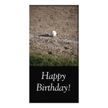 Baseball Birthday Photo Card