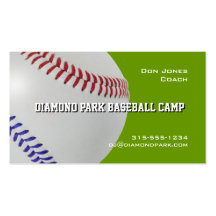 Baseball Camp Coach_Color Laces_All-American Business Card