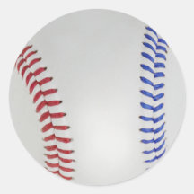Baseball Fan-tastic_Color Laces_All-American Round Sticker