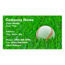 Baseball in Grass Business Card Template