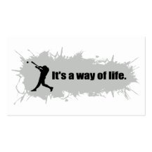 Baseball  Is a Way of Life Business Card Template