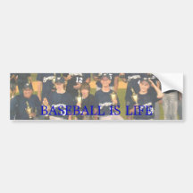 baseball is life bumper stickers