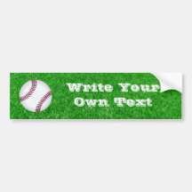 Baseball - Lawn Bumper Sticker