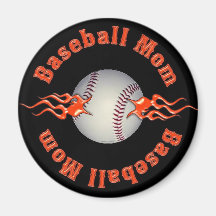 Baseball Mum Magnets