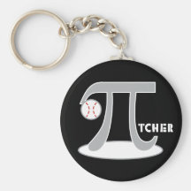 Baseball Pi-tcher - Funny Pi Keychains