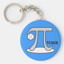 Baseball Pi-tcher - Funny Pi Keychains