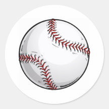 Baseball Round Sticker