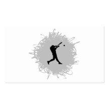 Baseball Scribble Style Business Card Templates