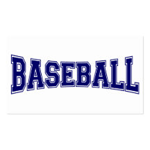 Baseball University Style Business Card Template