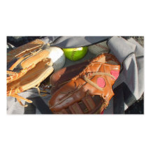 Baseballs and Mitt Business Card Templates