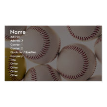 Baseballs Business Card Templates