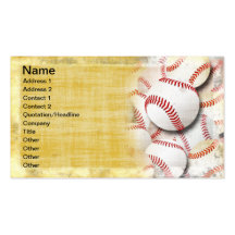 Baseballs Collage Business Card Template
