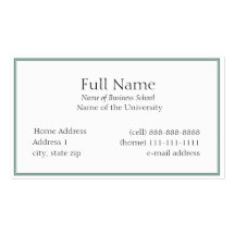 Basic Business Card for Students or Company