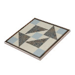 Basic Grandmother's Puzzle Blue and Cream Ceramic Tiles