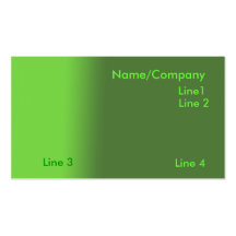 Basic Green Business Card