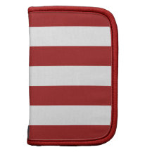 Basic Red and White Stripes Pattern Folio Planners