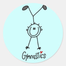 Basic Stick Figure Gymnastics Tshirts and Gifts Stickers