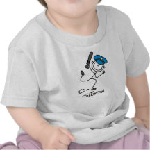 Basic Stick Figure Police Officer Tees