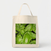 Basil Decorated Tote Canvas Bags