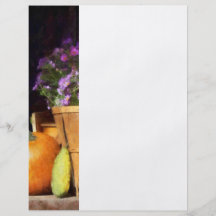 Basket of Asters With Pumpkin and Gourd Personalised Flyer
