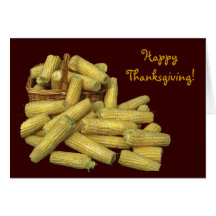Basket of Corn Thanksgiving Card