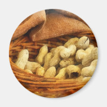 Basket of Peanuts Fridge Magnets