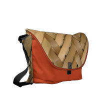Basket Weave Messenger Bag