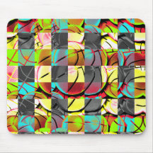 Basketball Abstract Collage Mousepads